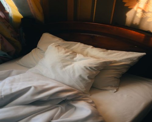 Comfortable resting area near a window with pillows and soft natural lighting